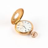 Property of a lady of title - an early 20th century gold plated half hunter cased pocket watch,