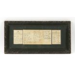 Property of a deceased estate - Royal interest - a framed manuscript letter from Sir Arthur Biggs on