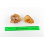 Property of a lady - a large amber boulder, now in two pieces, the approximate total weight 461