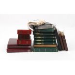 Property of a deceased estate - stamps - WORLD: a collection in 15 volumes in a large red suitcase