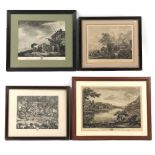 Property of a deceased estate - a group of four framed & glazed engravings, 18th/19th century,