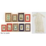Property of a lady - a collection of nine framed Victorian or Edwardian Valentine cards; together