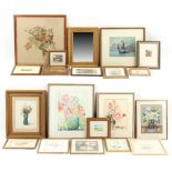 Property of a lady - a large quantity of assorted framed pictures, mostly watercolours, subjects