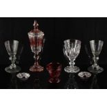 Property of a deceased estate - a quantity of assorted glassware including two similar drinking