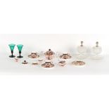 Property of a lady - a pair of late 19th / early 20th century cut glass bonbonnieres with covers &