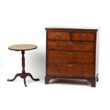 Property of a deceased estate - an 18th century George III oak chest of drawers, previously the