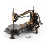 The Henry & Tricia Byrom Collection - a late 19th century sewing machine, inscribed 'TAYLORS HAND