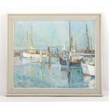 ARR - Property of a gentleman - Ronald Ossory Dunlop (1894-1973) - YACHTS IN HARBOUR - oil on
