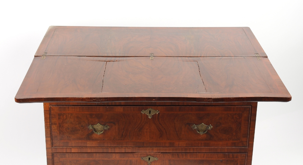 Property of a gentleman - an early 18th century & later re-veneered walnut bachelor chest, 32. - Image 3 of 4