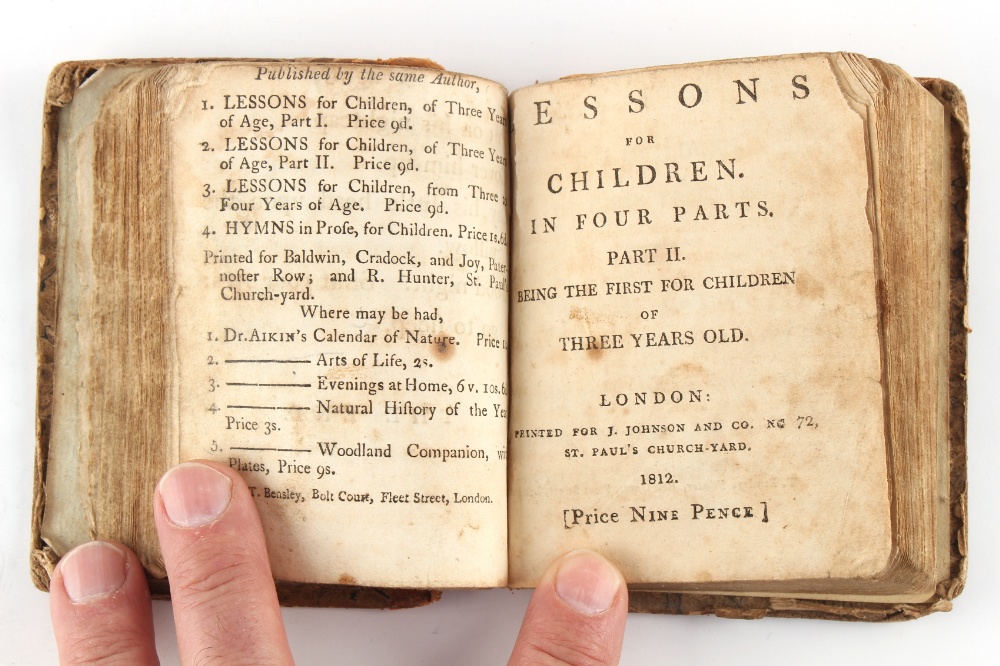 Property of a lady - BARBAULD, Anna Letitia - 'Lessons for Children from Two to Three Years Old' - - Image 2 of 3