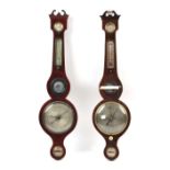 The Henry & Tricia Byrom Collection - two 19th century mahogany banjo barometers, one signed 'C.