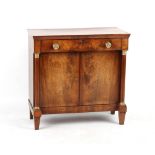 Property of a lady - a Continental gilt brass mounted mahogany side cabinet, first half 19th