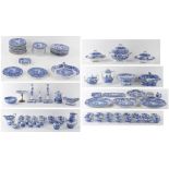 Property of a deceased estate - a large quantity of Spode's Italian pattern blue & white china (