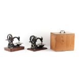 The Henry & Tricia Byrom Collection - two 19th century Willcox & Gibbs sewing machines (one