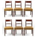Property of a lady - a set of six early 19th century Regency period mahogany & brass strung dining