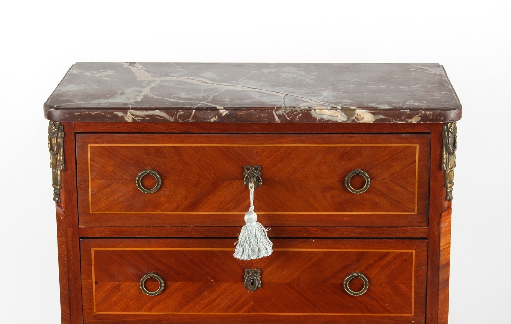 Property of a gentleman - a late 19th / early 20th century French Louis XVI style semainier or chest - Image 3 of 3