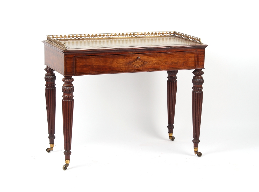 Property of a lady - a good quality early 19th century Regency period mahogany & ebony strung