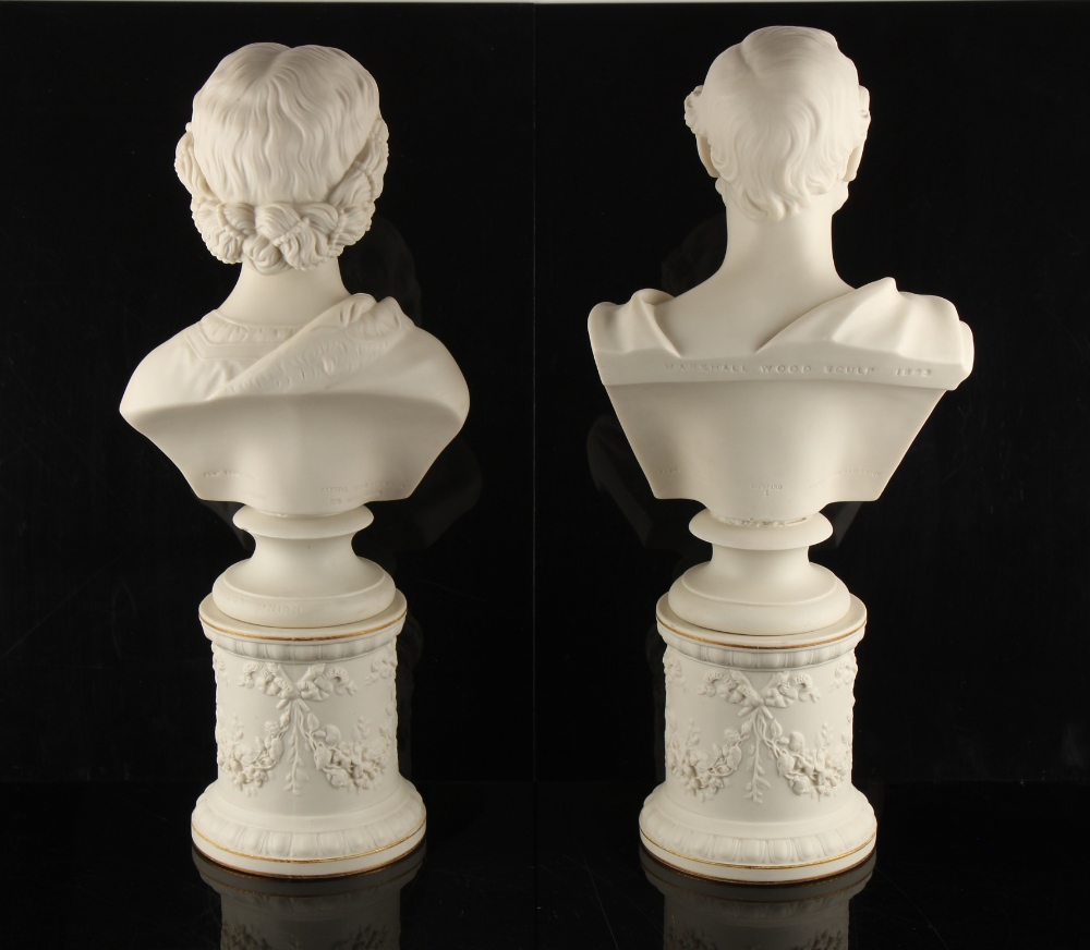 Property of a gentleman - a pair of Victorian Copeland parian busts of Edward Prince of Wales and - Image 2 of 2