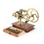 The Henry & Tricia Byrom Collection - a Victorian brass watchmaker's topping lathe or rounding-up