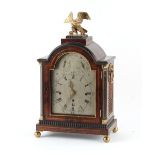 The Henry & Tricia Byrom Collection - a brass mounted mahogany cased triple fusee bracket clock,