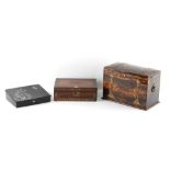The Henry & Tricia Byrom Collection - a Victorian coromandel writing box, with fold-out front &