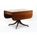 Property of a lady - an early 19th century Regency period mahogany pedestal pembroke table, with two