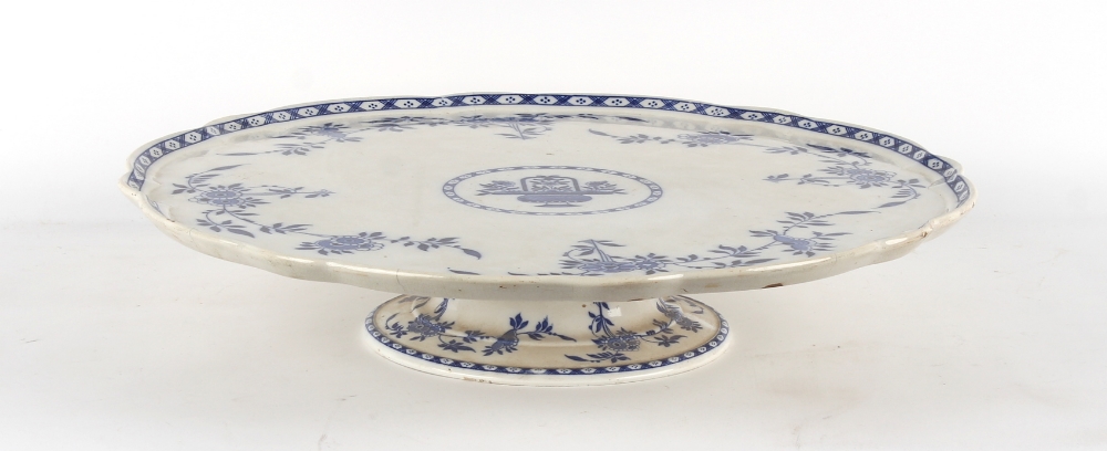 Property of a deceased estate - a large late 19th / early 20th century Mintons blue & white Lazy - Image 2 of 2