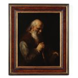 Property of a gentleman - Dutch school, 19th century - PORTRAIT OF AN ELDERLY MAN - oil on panel,