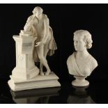 Property of a gentleman - a 19th century Copeland parian bust of Alexandra Princess of Wales,