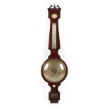The Henry & Tricia Byrom Collection - a Victorian mahogany banjo barometer, the level signed '