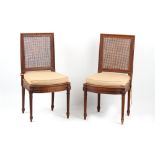 Property of a gentleman - a pair of late 19th / early 20th century French Louis XVI style carved