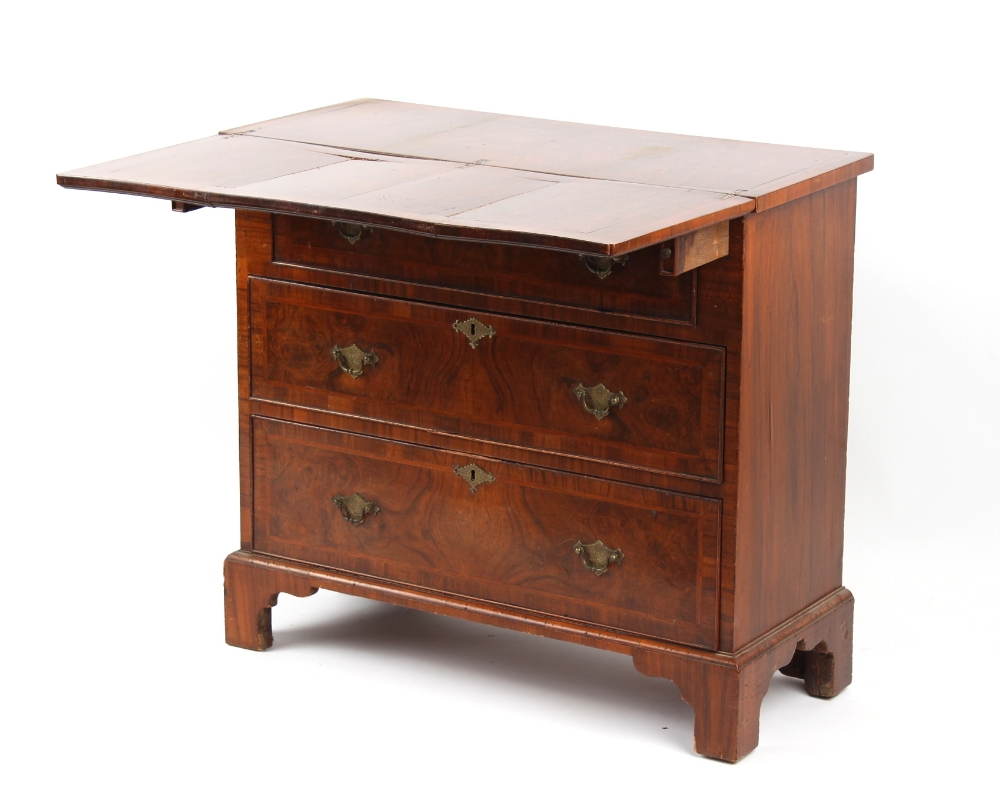 Property of a gentleman - an early 18th century & later re-veneered walnut bachelor chest, 32. - Image 2 of 4