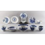 Property of a gentleman - a group of late 18th / early 19th century English blue & white tea wares