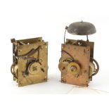 The Henry & Tricia Byrom Collection - an 8-day five pillar longcase clock movement, circa 1750, with