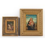 The Henry & Tricia Byrom Collection - after Raphael - MADONNA AND CHILD - oil on panel, 8.6 by 6.