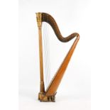 The Henry & Tricia Byrom Collection - a 19th century Delveau's Patent harp, with painted & gilt