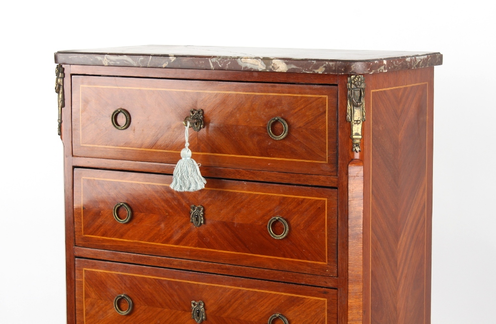 Property of a gentleman - a late 19th / early 20th century French Louis XVI style semainier or chest - Image 2 of 3