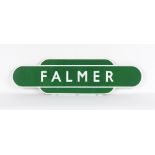Property of a gentleman - railwayana or railway interest - a totem enamel sign, for FALMER (East