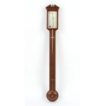 The Henry & Tricia Byrom Collection - an early 19th century mahogany stick barometer, the silvered