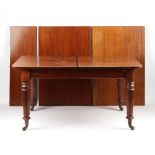 Property of a gentleman - a Victorian mahogany telescopic extending dining table with three extra