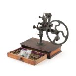 The Henry & Tricia Byrom Collection - a Victorian watchmaker's topping lathe or rounding-up tool,