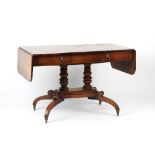 Property of a gentleman - an early 19th century Regency period rosewood sofa table, with two