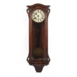 Property of a lady - a walnut cased Vienna regulator type wall clock, third quarter 19th century,