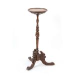 Property of a lady - a Dutch walnut torchere or plant stand, late 18th / early 19th century, with
