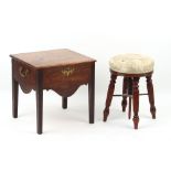 The Henry & Tricia Byrom Collection - a late Regency period mahogany piano stool; together with a
