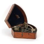Property of a deceased estate - a 19th century brass sextant, engraved 'Newton Brothers Makers