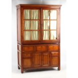 Property of a deceased estate - a 19th century Far Eastern Colonial glazed two-door cabinet on