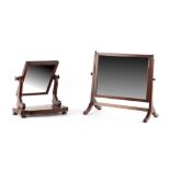 Property of a lady - two mahogany swing-frame toilet mirrors, Victorian and Edwardian (2).
