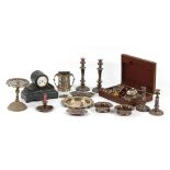 Property of a lady - a quantity of silver plated items including two pairs of 19th century Old