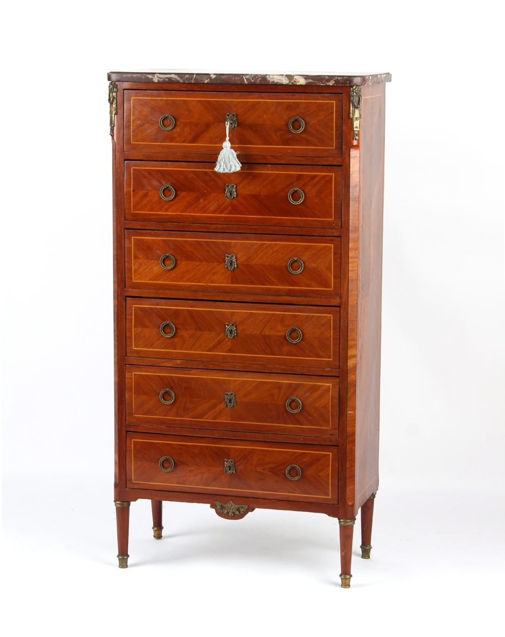 Property of a gentleman - a late 19th / early 20th century French Louis XVI style semainier or chest